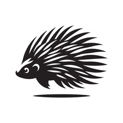 High-Quality Porcupinefish Silhouette Vector | Aquatic Wildlife Clipart