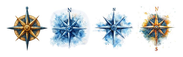 Fototapeta premium Vintage Compass Designs with Artistic Style