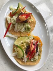Yummy fish tostadas 