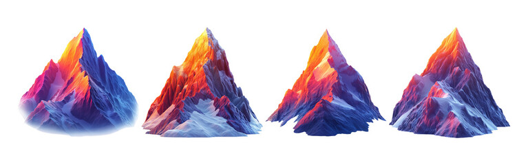 Vibrant Mountain Range in Abstract Style