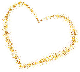 Gold Glitter Heart