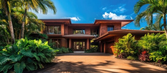Charming tropical beach house surrounded by palm trees and ocean views perfect for serene getaways