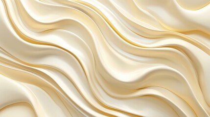 Obraz premium Creamy Abstract: Soft, flowing waves of luxurious cream create a dreamy, abstract background perfect for showcasing beauty, elegance, and sophistication. 