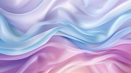 Obraz premium Pastel Dreams: A soft and dreamy abstract background of layered chiffon fabric in pastel shades of pink, blue, and purple, evoking a sense of tranquility and ethereal beauty.