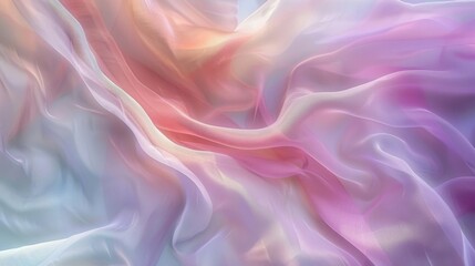 Fototapeta premium Abstract Pastel Fabric Swirls: Soft, ethereal texture and delicate colors create a dreamy, abstract background, perfect for your design projects. 