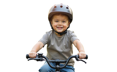 Kid Riding On Cycle Isolated on white transaprent background, Kid On Cycle PNG 