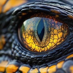 Fototapeta premium a close up of a lizard's eye