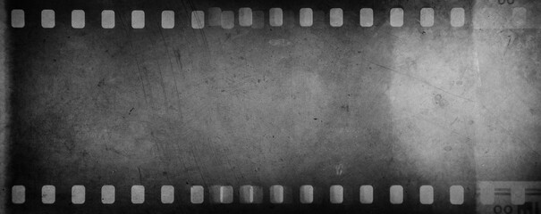 Film negatives grey background