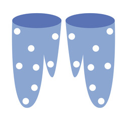 Vector illustration of decorative Christmas stockings in blue.