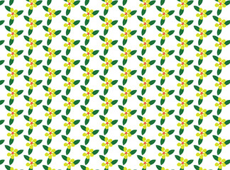 a pattern of yellow flowers on a white background