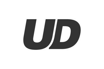 UD Techno Editable Font Logo For Corporate Branding. Bold, Futuristic Design With Unique Typographic Ideas. Minimal Custom Type And Dynamic Letter