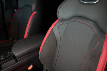 Discover the Stylish Car Interior with Premium Leather Seats for elegance and comfort