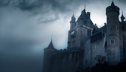 Fototapeta premium Castillo en una noche cerrada