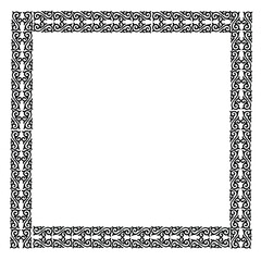 Ornamental Floral Design A classic black and white floral design element featuring elegant, curved leaves and intricate detailing. Perfect for use in decorative borders, logos