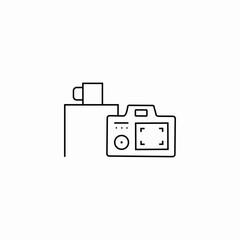 cup photo camera icon sign vector