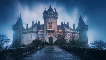 Fototapeta premium Castillo en una noche cerrada