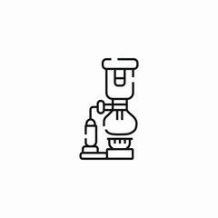 flask heating lab icon sign vector