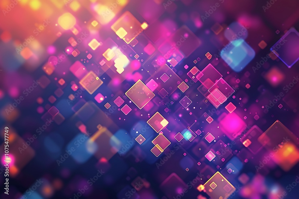 Aufkleber technology links with blurred abstract shiny light background