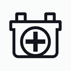 Obraz premium Car Battery Icon - Symbols for Automotive Battery and Accumulator
