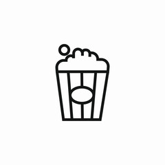 popcorn cinema icon sign vector