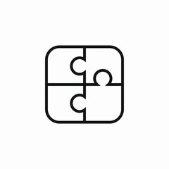 puzzle shapes icon sign vector