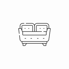 sofa seat icon sign vector