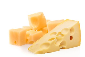 piece of fresh cheese with holes on the desk