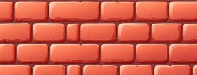 A vibrant red brick wall offering a textured backdrop perfect for creative text placement or artistic designs in various contexts