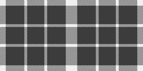 Editable textile background plaid, inspiration check fabric pattern. Stripped vector texture tartan seamless in white and grey colors.