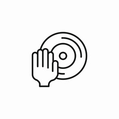 dj set icon sign vector