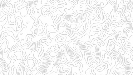 Fototapeta premium Abstract Topographic map background with wave line. Vector illustration.