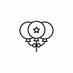 holiday balloons icon sign vector