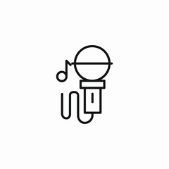 microphone music icon sign vector
