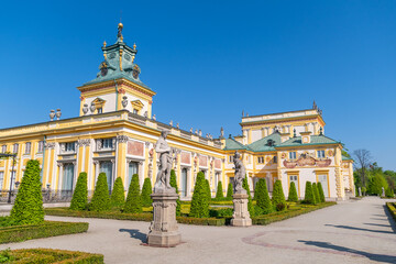 Obraz premium Wilanоw Palace. a former royal palace. Historic Monuments. Warsaw, Poland.