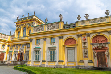 Obraz premium Wilanоw Palace. a former royal palace. Historic Monuments. Warsaw, Poland.