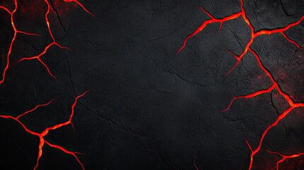 Captivating abstract texture of dark red cracks resembling lava stone with a mesmerizing glow isolated against a white backdrop