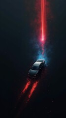 Minimalist Dark Abstract Art Inspired by the Sound of Speed