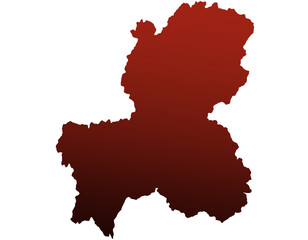 岐阜県　地図　水色　グラデーション　イラスト