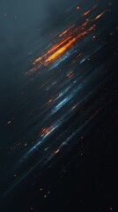 Abstract Minimalist Dark Artwork with Color Inspired by the Sound of Speed