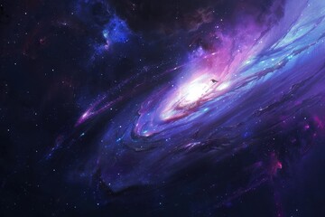 Obraz premium Solitary flight through the mesmerizing colors of the Orion Nebula