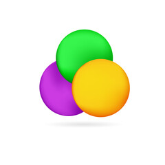 Colorful overlapping Venn diagram with vibrant, geometric circles, perfect for data presentation and visual layout in a business context.