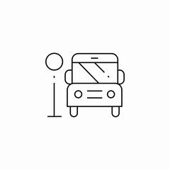 bus stop icon sign vector