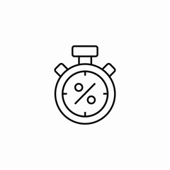discount timer icon sign vector