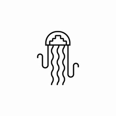 jellyfish sea icon sign vector