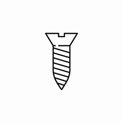 screw bolt icon sign vector