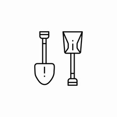 shovel scoop icon sign vector