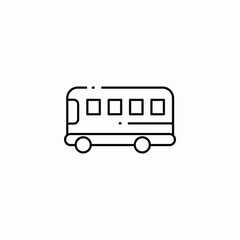 shuttle bus icon sign vector