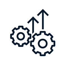 Operational excellence, efficiency improvement. Vector linear icon isolated on white background.