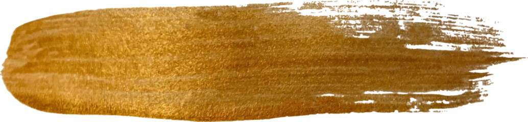 Golden Brush stroke. Gold vector paint stroke