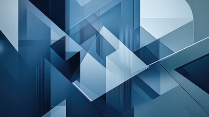 Abstract geometric shapes in blue and gray illustrating concepts of Bayesian analysis